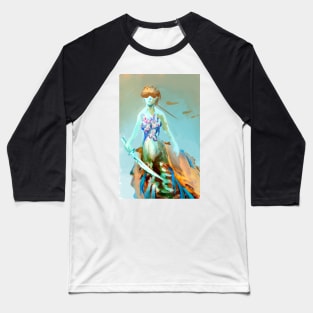 Horseshoe Crab mermaid drider centaur type warrior woman for MerMay2023 mermaid art fantasy undersea Baseball T-Shirt